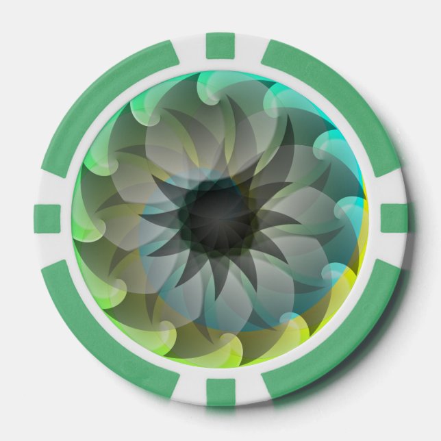 Spiralhai von Kenneth Yoncich Pokerchips (Vorderseite)