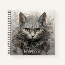 Spiralheft mit Steampunkkatze