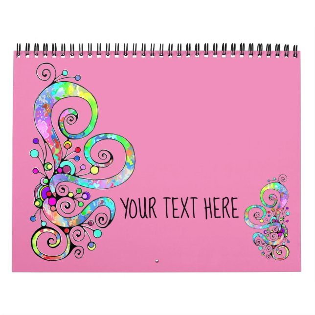 Spiralherz Handgemalt Design 1 Kalender (Titelbild)