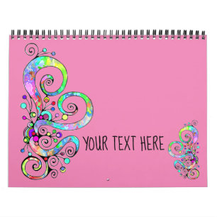 Spiralherz Handgemalt Design 1 Kalender