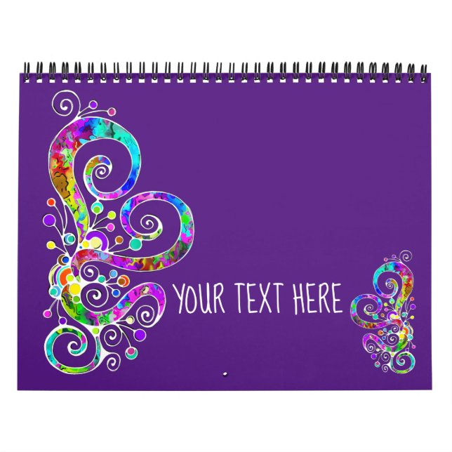 Spiralherz Handgemalt Design 2 Kalender (Titelbild)