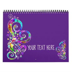 Spiralherz Handgemalt Design 2 Kalender