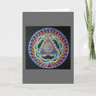 Spiralherz Mandala Grußkarte Karte