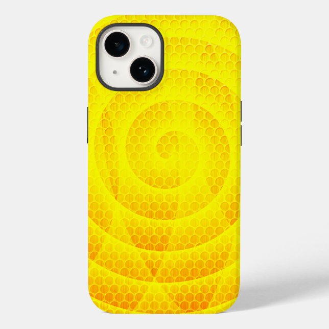 SpiralHoneycomb Case-Mate iPhone 14 Hülle (Rückseite)