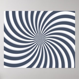 Spiralkurven der optischen Kunst Dreieck 05 Poster
