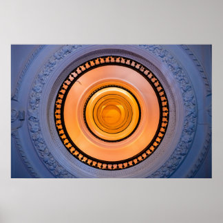 Spirallicht-Korridor Abstrakter Poster
