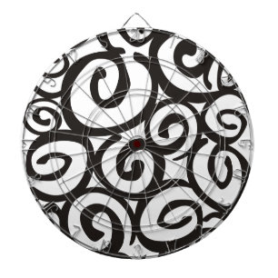 Spiralmuster Schwarz & Weiß + Ihre Ideen Dartscheibe