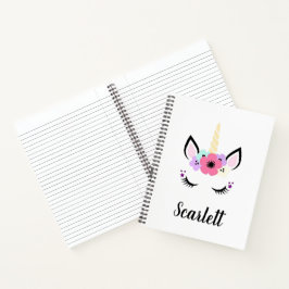 SpiralNotebook - Einhornkopf Notizbuch