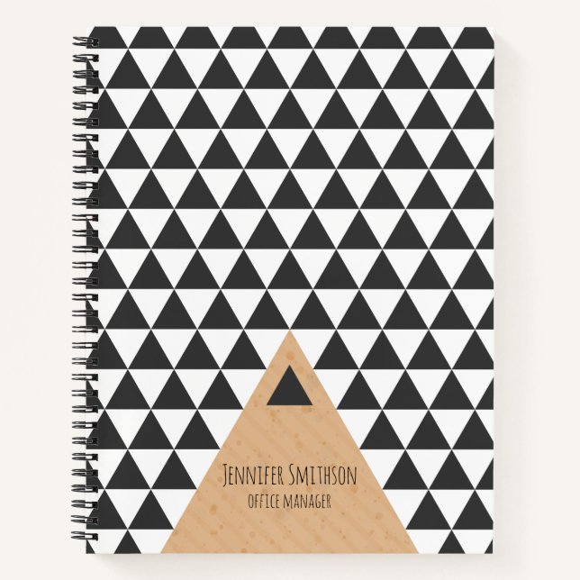 SpiralNotebook im modernen geometrischen Stil Notizbuch (Vorderseite)