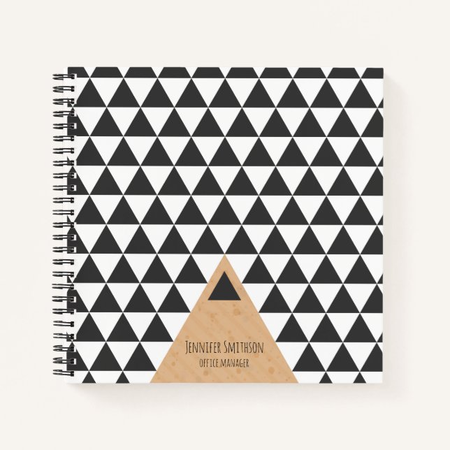 SpiralNotebook im modernen geometrischen Stil Notizbuch (Vorderseite)