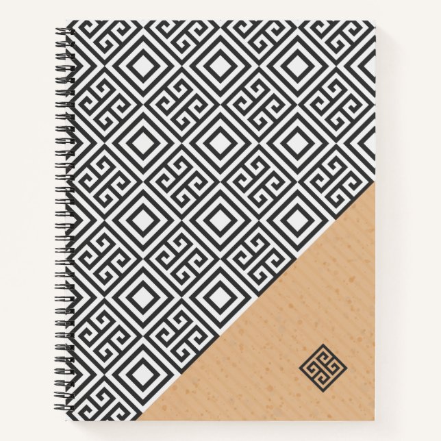 SpiralNotebook im modernen geometrischen Stil Notizbuch (Vorderseite)