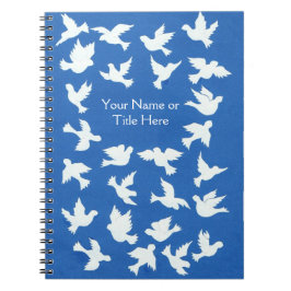 SpiralNotebook mit anpassbaren White Doves Notizblock