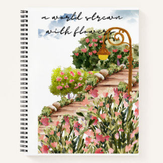 Spiralnotebook mit Aquarelldesign Notizbuch