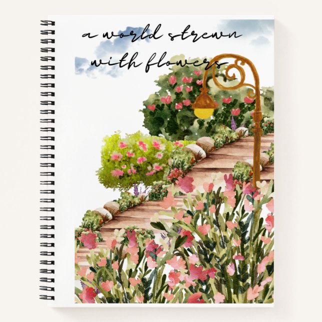 Spiralnotebook mit Aquarelldesign Notizbuch (Vorderseite)