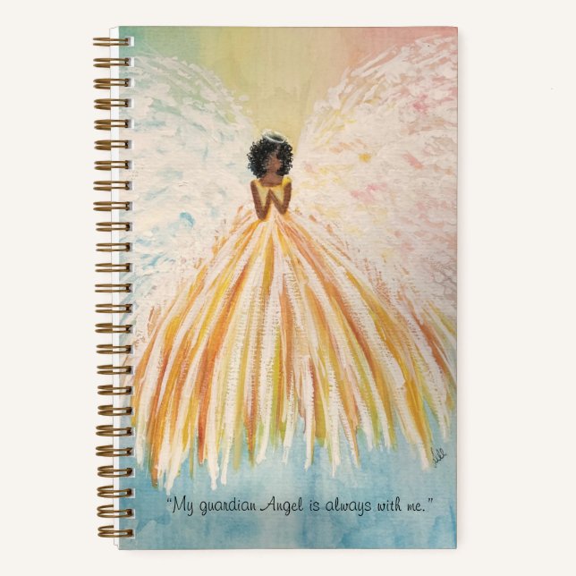 SpiralNotebook mit bemalten Engeln (5.5 x 8.5) Notizbuch (Vorderseite)