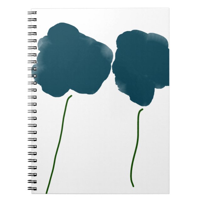 Spiralnotebook mit Blume Notizblock (Vorderseite)