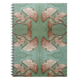 Spiralnotebook mit Gingko-Blatt Design 2 Notizblock
