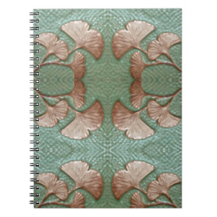 Spiralnotebook mit Gingko-Blatt Design 2 Notizblock