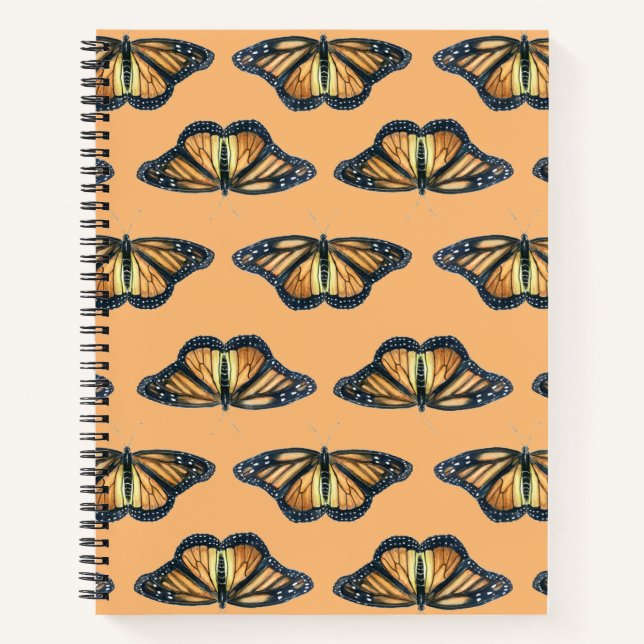 SpiralNotebook mit Monarch-Schmetterling-Design Notizbuch (Vorderseite)