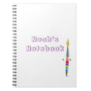 SpiralNotebook mit Polster-Pinsel Notizblock