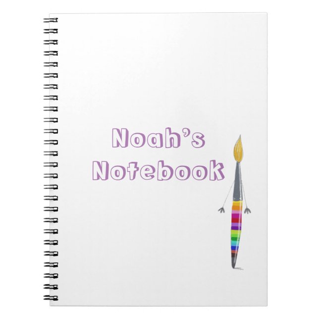 SpiralNotebook mit Polster-Pinsel Notizblock (Vorderseite)