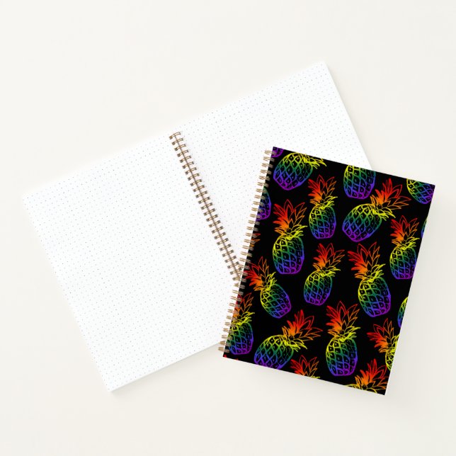 SpiralNotebook mit Regenbogenananas Notizbuch (Innenseite)