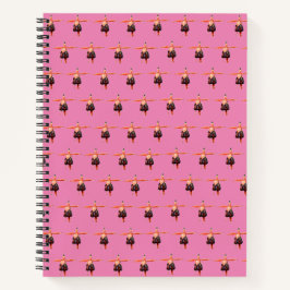 SpiralNotebook mit rosa Fuchsia Design Notizbuch