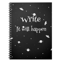 SpiralNotebook mit Weltraummuster