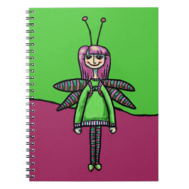SpiralNotebook, Niedliche Libelle Girl Notizblock
