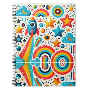 SpiralNotebook "Rocket Rainbow" Notizblock