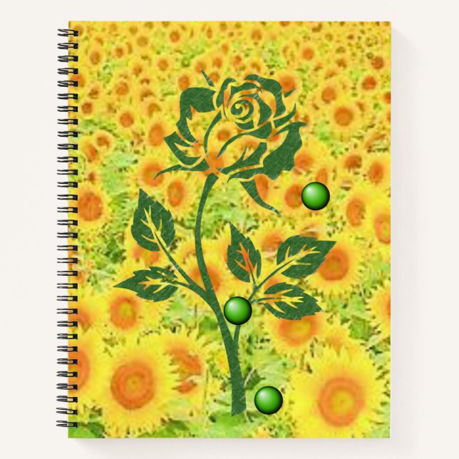 SpiralNotebook-Sonnenblume Notizbuch (Vorderseite)
