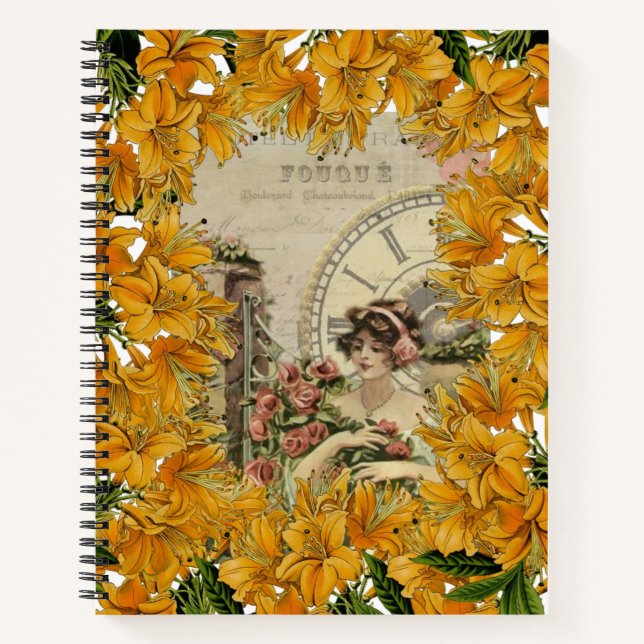 SpiralNotebook Viktorianische Frau Notizbuch (Vorderseite)