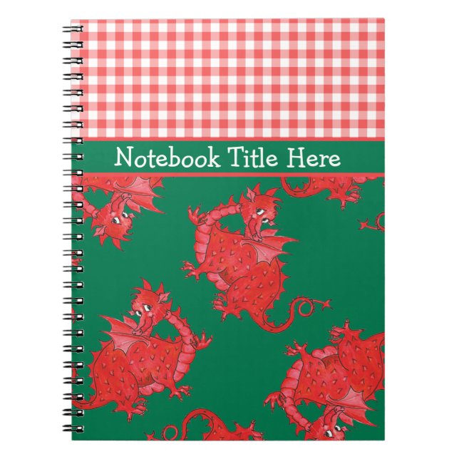 SpiralNotebook zum Personalisieren: Niedliche rote Notizblock (Vorderseite)