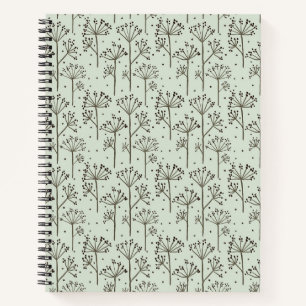 Spiralnotenbuch mit Blumenmuster Notizbuch