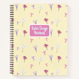 Spiralnotizblock | Gelbe Wildblumen Notizbuch