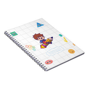 Spiralnotizbuch für Kinder mit fröhlichem Design Notizblock