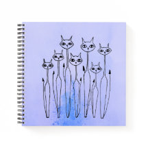 Spiralpapier (handgezeichnet Katzen)