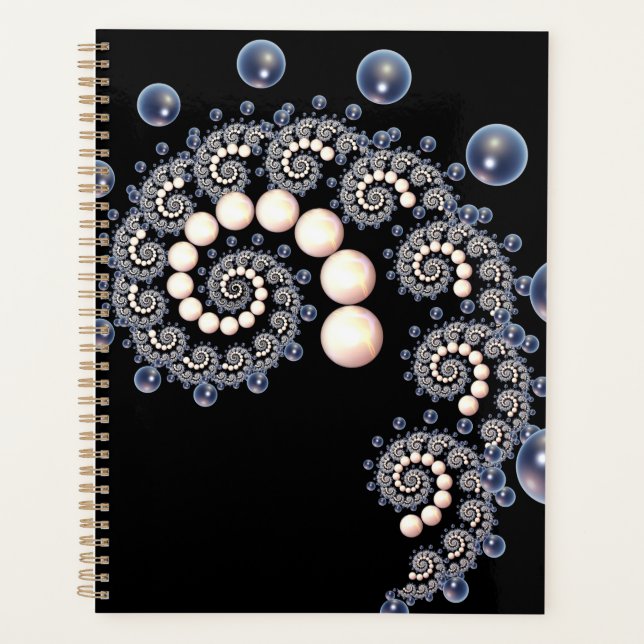 Spiralplaner für Elfenbein und Blaue Perle Planer (Vorderseite)
