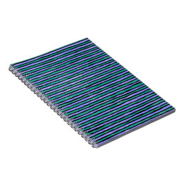 Spiralplatte, gestrichene Streifen, Aquamarin und  Notizblock