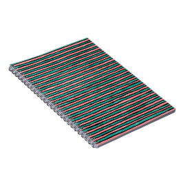 Spiralplatte, gestrichene Streifen, Aquamarin und  Notizblock