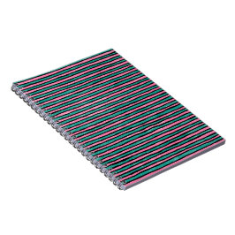 Spiralplatte, gestrichene Streifen, Aquamarin und  Notizblock