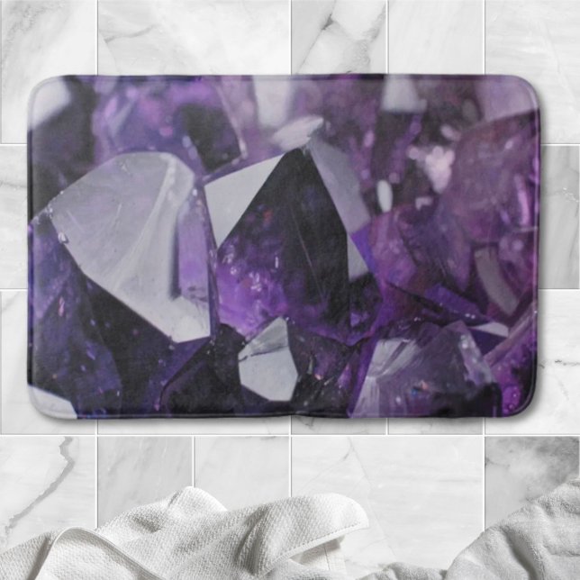 Spiralquarz Heilung ganzheitlich lila Amethyste Badematte (spirit quartz healing holistic purple amethyst bath mat)
