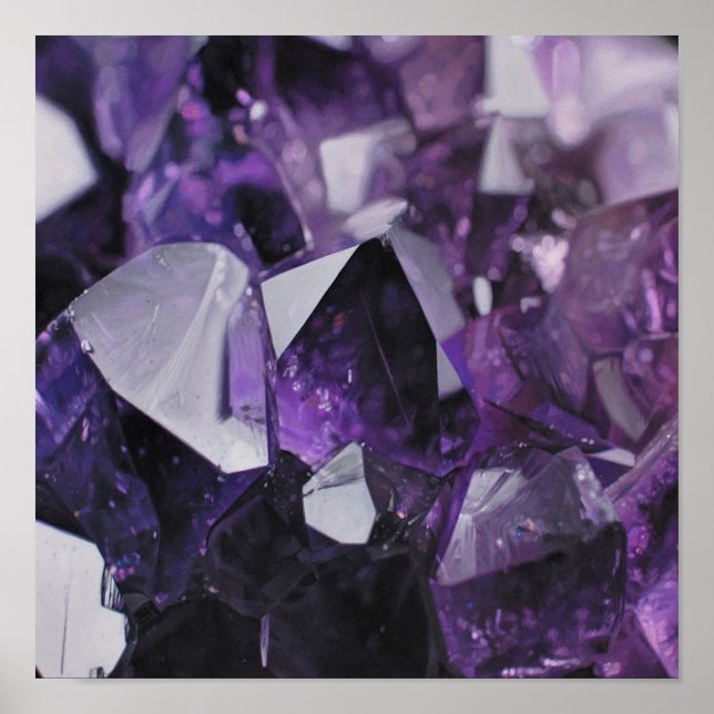 Spiralquarz Heilung ganzheitlich lila Amethyste Poster (Vorne)
