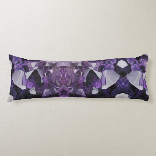 Spiralquarz Heilung ganzheitlich lila Amethyste Seitenschläferkissen (Vorderseite)
