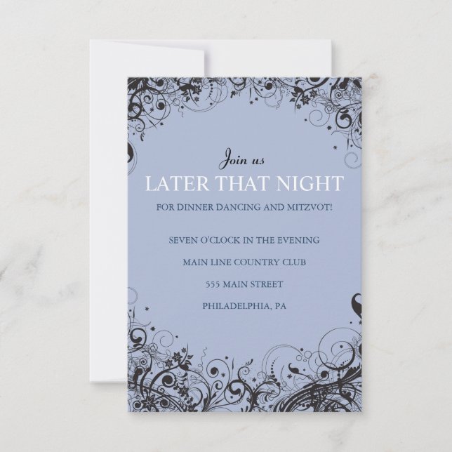 SPIRALS & STARS Party-Karte für Hochzeiten Einladung (Vorderseite)