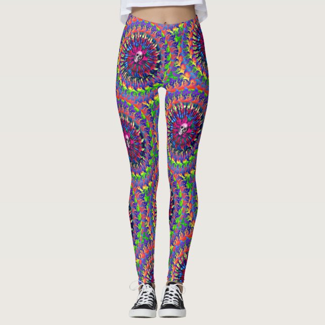 Spiralschädel Leggings (Vorderseite)