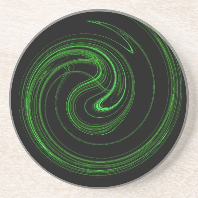 Spiralserie-1 - Grüner Untersetzer 1 (Vorne)