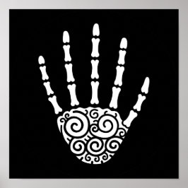 Spiralskeletthand Poster