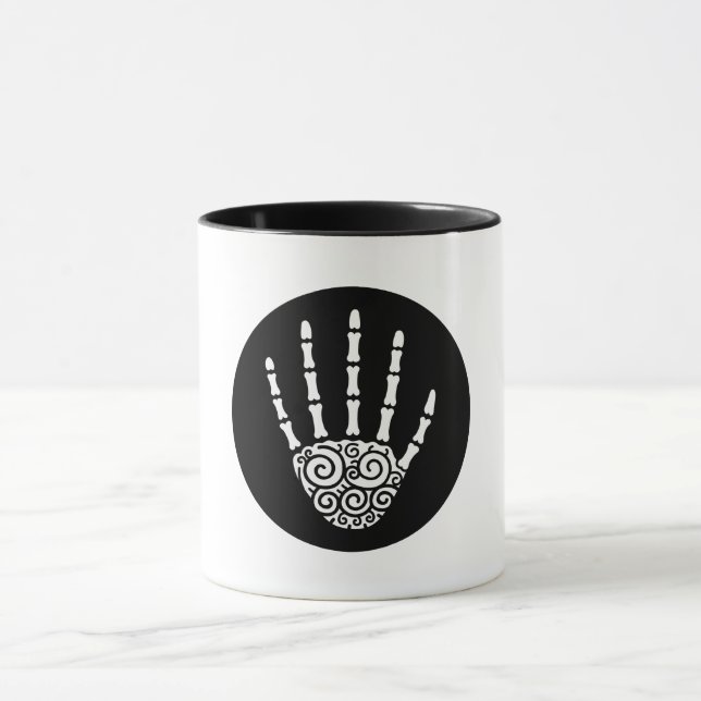 Spiralskeletthand Tasse (Zentrum)