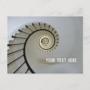 Spiraltreppe nach oben Rails Postkarte